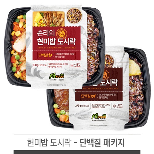 현미밥 도시락 - 단백질 패키지 (6팩)